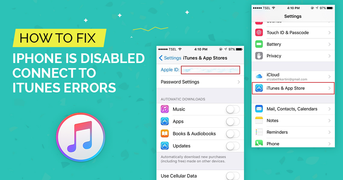 download iphone is disabled connect to itunes