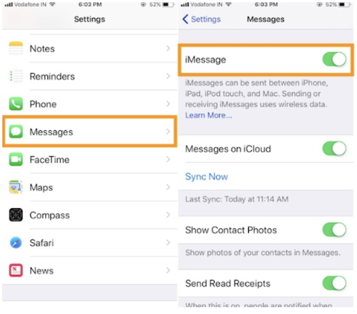 how to turn off imessage with phone