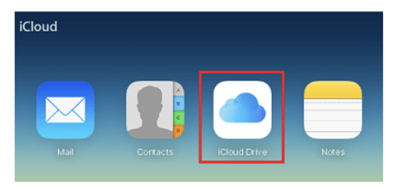 iCloud drive from the screen