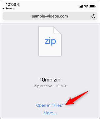 save videos by ZIP Files
