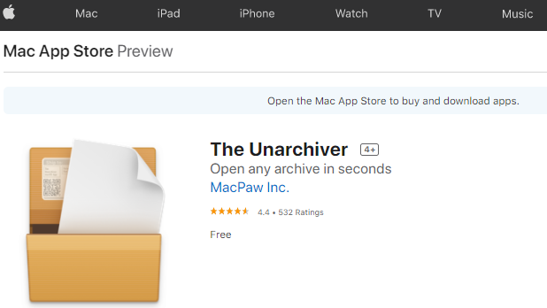 install The Unarchiver app
