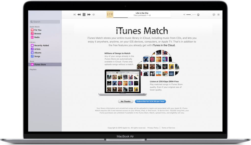 Music File Formats in iTunes Match