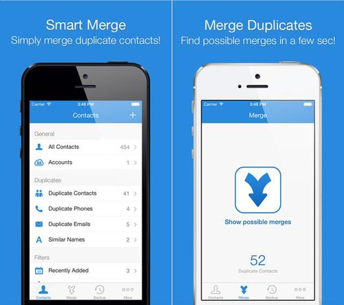 Merge Duplicate Contacts From iPhone using a third-party app