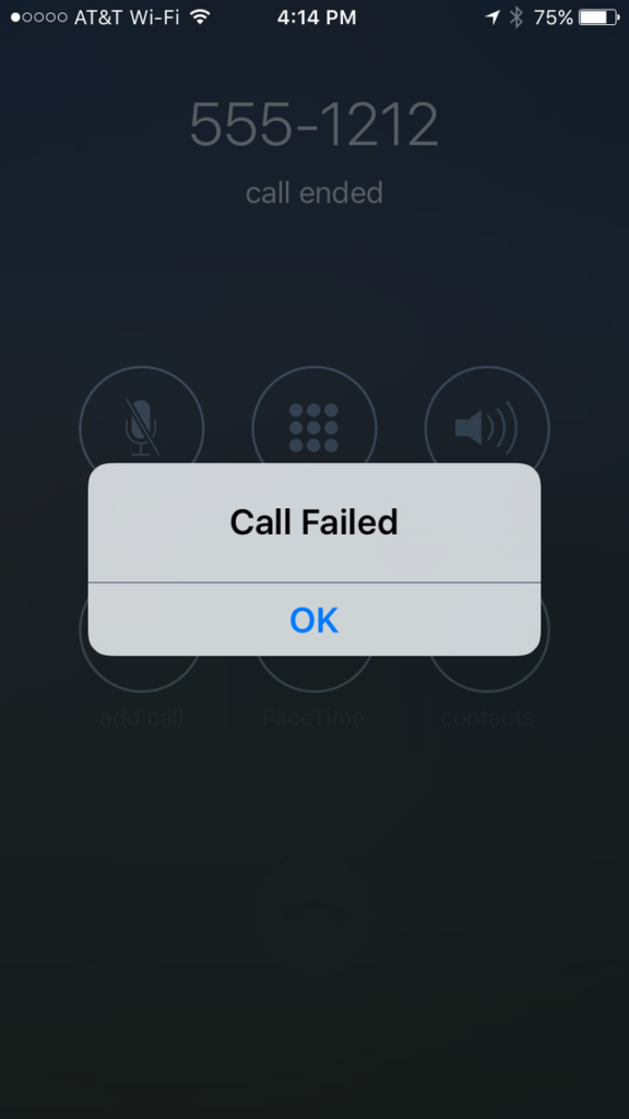 Tray Problem: Call Failed’ Error 
