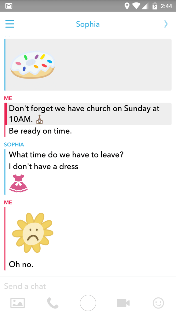 Saving Snapchat Messages on Chat