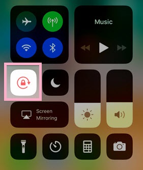 Turning off the Orientation Lock for iPhone