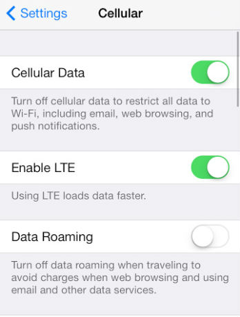 Disable LTE