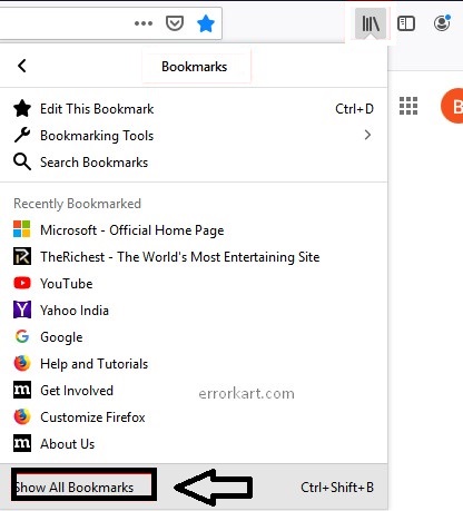 show all bookmarks