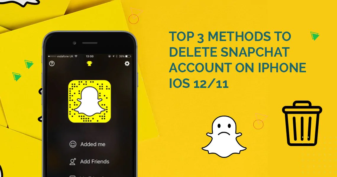 Delete Snapchat Account on iPhone iOS 12/11