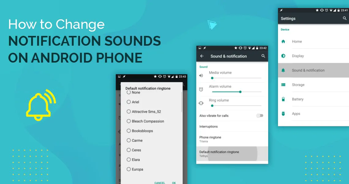 How to change notification sounds on Android Phone
