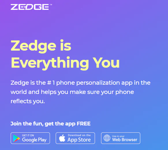 Zedge application