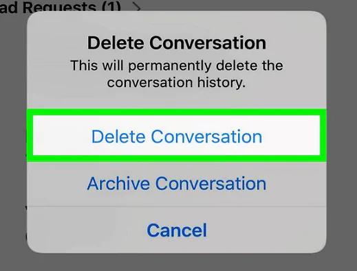 delete message conversation in iphone