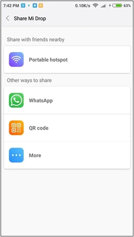 How to Share MI Drop App