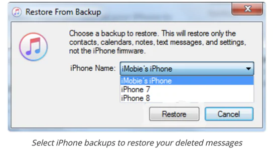 iPhone Backup to Restore your messages