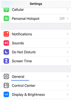 SETTINGS on your phone