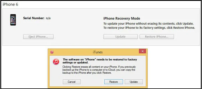 iPhone recovery using DFU