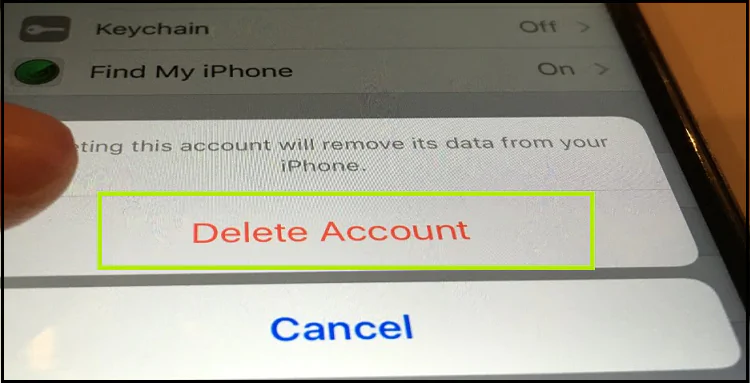 remove iCloud account
