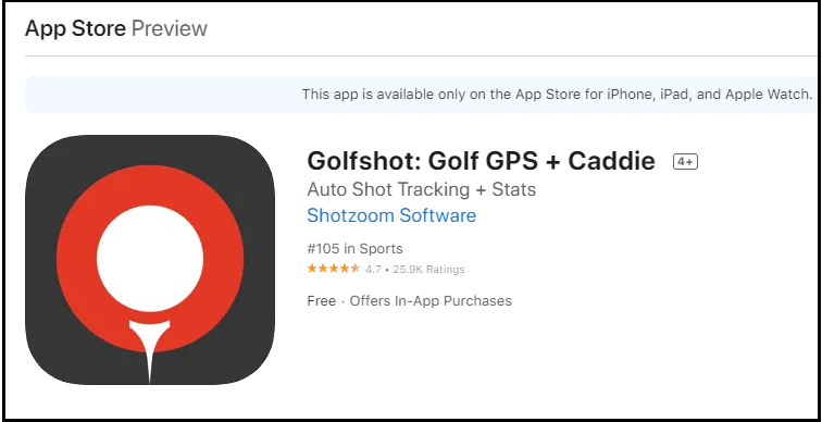 golfshot app