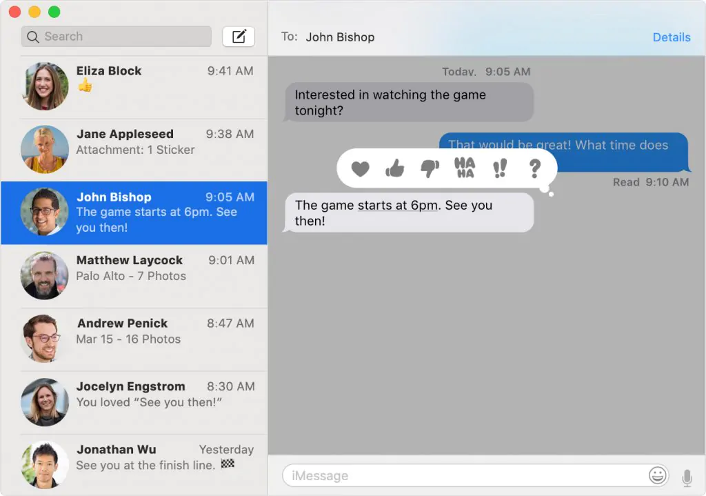 Start a Conversation in Messages App on Mac