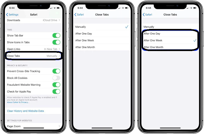 Steps to close all tabs in iPhone or iPad (ios 13)