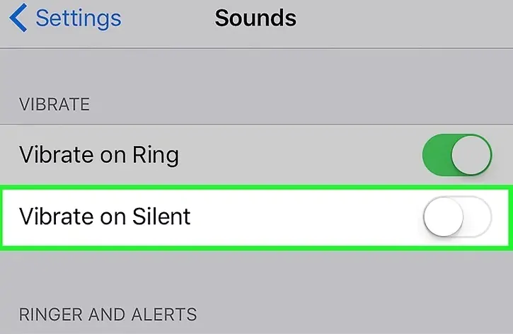 Vibrate on ring Or vibrate on silent option