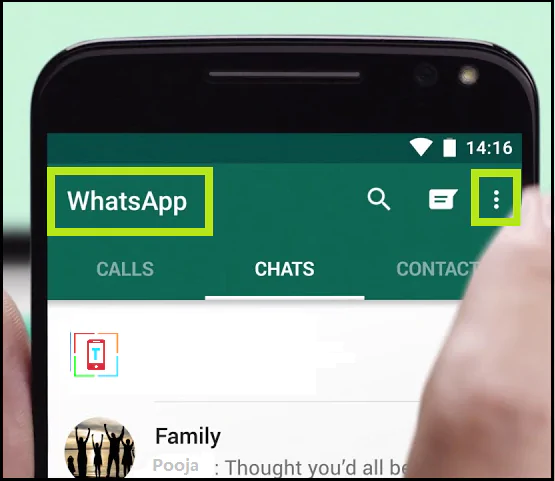 Open WhatsApp on your iPhone