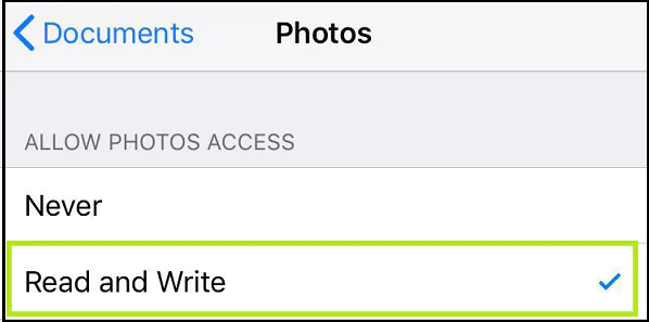 tap read and write option