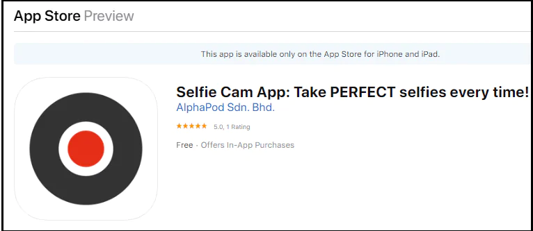 Selfie Cam App