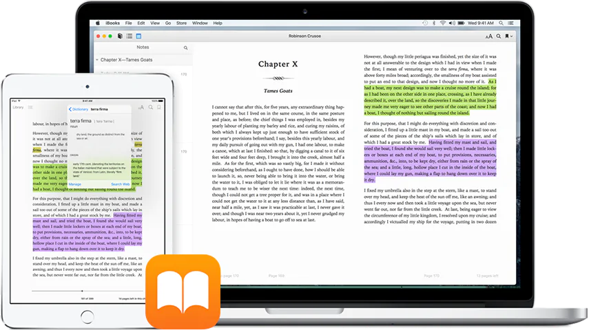 iBooks application on Mac