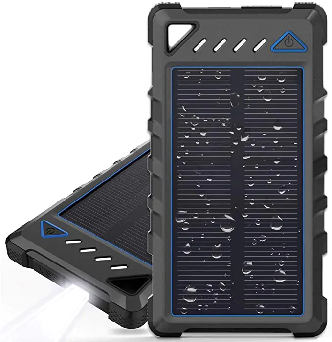 BEARTWO Portable Solar Power Bank With Flashlight