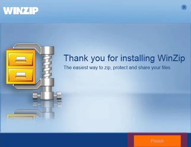 Download WinZip and install it