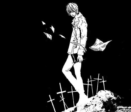 Light B&W Death Note Wallpaper