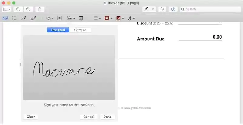 Electronically Sign a PDF with Trackpad: