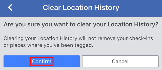 Remove Location History On Facebook