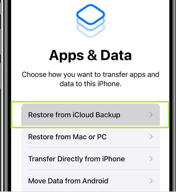 Restoring Contact With iCloud