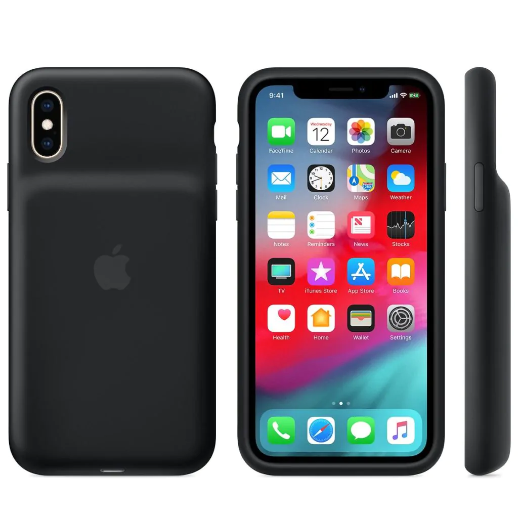 iPhone with smart battery case
