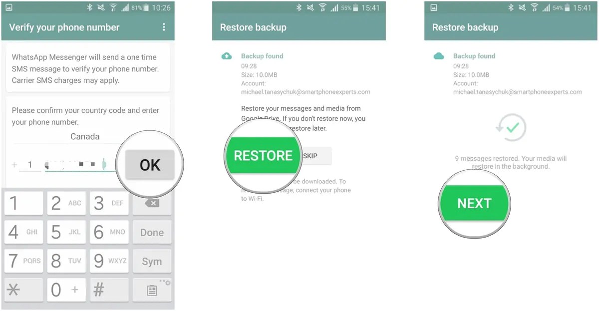 whatsapp-Verify-Restore-Next-android-screens